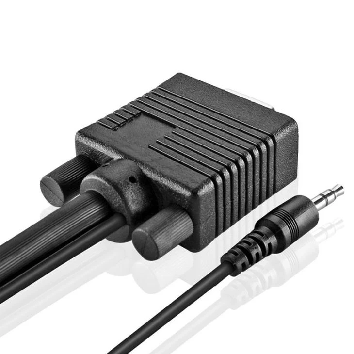 Super VGA 3+9 cable with audio jack plug 3.5 mm